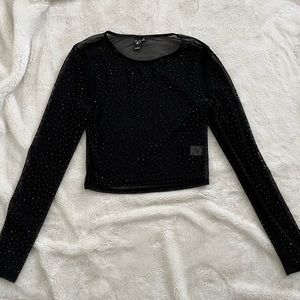 windsor mesh sparkly long sleeve